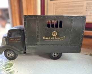 Original Smith Miller GMC Bank of America metal truck. 