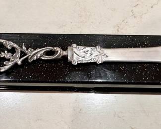 Sterling silver letter opener.