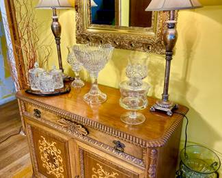Lots of vintage and antique crystal.