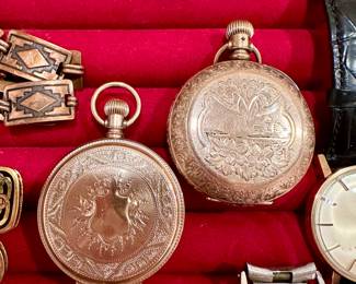 Beautiful antique pocket watches.