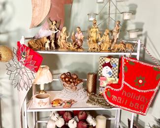 Fontanini nativity & vintage Christmas.