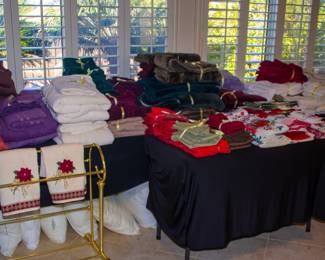 Assortment of linens, regular and holiday