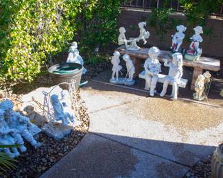 Beautiful stone scenic statues 