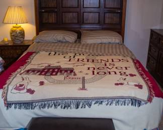 Queen size bed and nightstand