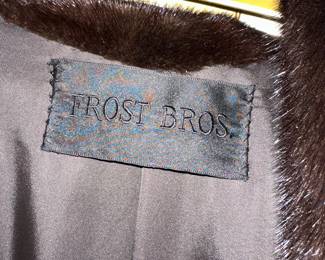 Frost Brothers Full Length Mink Fur Coat