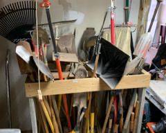 30 PLUS Large Gardening Landscaping Tools - Pickaxes, Shovels, Pitch Forks, Potato Bars, etc etc!! See Photos!!
