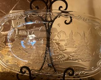 Oval Christmas serving plate