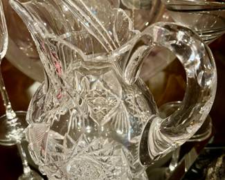 Cut crystal pitcher