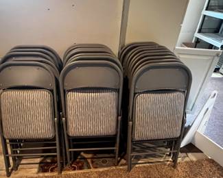 Padded folding chairs