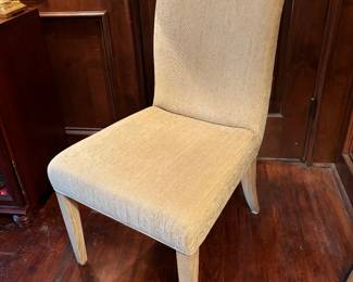 Set of 6 fabric Parsons chairs