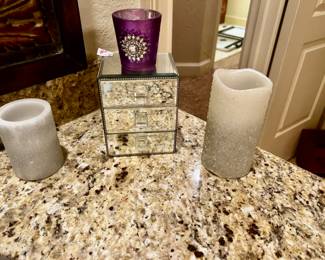 Assorted small home decor items