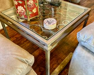 Matching scroll top end table