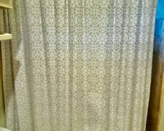 Several shower curtains