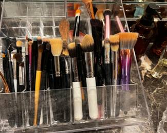 A variety of makeup Brushes
