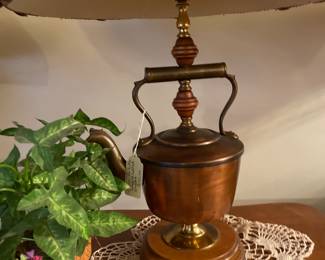 MCM Copper tea kettle lamp