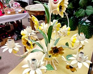 Mid Century Modern floral light