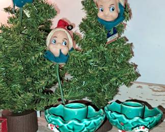 Napco Santa candleholders