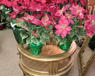 Artificial poinsettias 