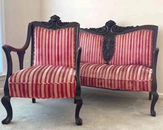 Antique Settee and Chair