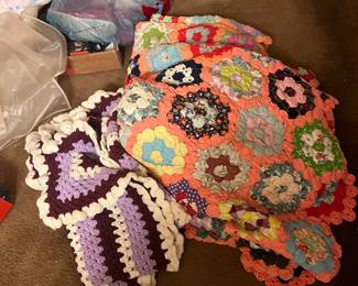 House is full of quilts… even have 3 sewing machine and 2 quilting racks as well as lots of fabric and some unfinished projects