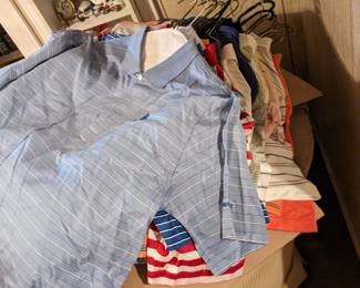 Lots of high end golf shirts 