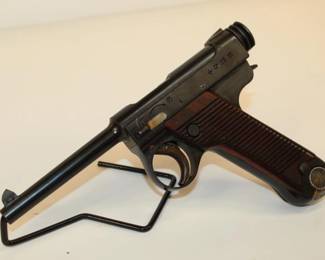 Mint Japanese WWII Nambu Pistol, Nicest example we have ever had, like new unissued. All matching numbers except for magazine, which is two digits off. Will be hard, if not impossible to upgrade this pistol. Ser# 62394   **ATF LAWS APPLY**