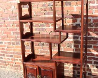 A Nice Carved Asian Rosewood Curio Stand