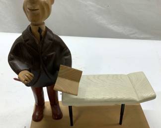 PrincelyCo Crafted Wood Psychiatrist Figural Italy
