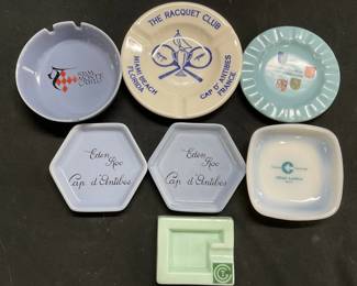 Lot 7 Souvenir Ashtrays Cap d Antibes & More
