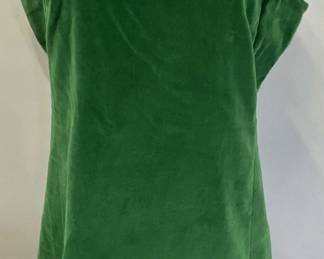 The Lilly Green Velvet Sleeveless Shift Dress
