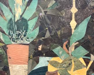 Hellen Altas Signed Collage Still Life
