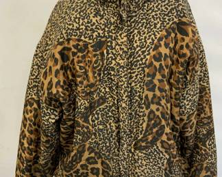 Vintage Fuda Intl Silk Leopard Print Jacket
