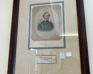 autograph of Admiral David Farragut, USN. He is the Union Admiral who attacked Mobile Bay and is famous for the phrase, “Damn the torpedoes, full speed ahead!”