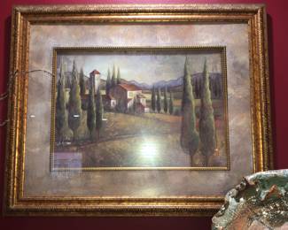 Farmed House Beyond the Trees - Beautiful framed 