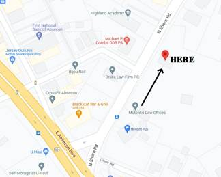 GPS will send you the wrong way in the end, so just follow our yellow road signs to the house from Black Cat Bar & Grill in Absecon.