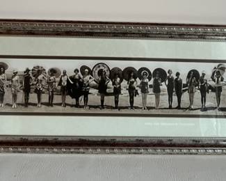 Framed BATHING GIRL REVUE Art Print Panoramic