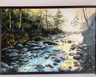 MA WELLS Oil Painting "A Mysterious Wood" 