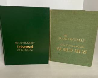 Vintage Rand McNally ATLAS World & Universal x 2