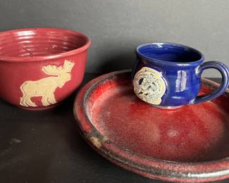 Studio Pottery Lot Collection Circle & Deneen Mug