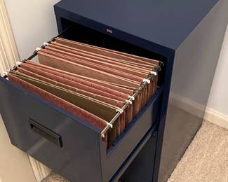 HON Navy Blue Metal File Cabinet 