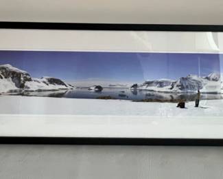 Arctic Scene Framed Panoramic Art Photograph 