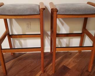 JL MOLLER Danish Modern Teak Bar Stools