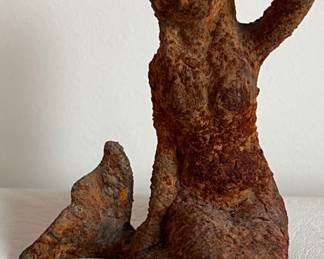 Vintage Rusty, Cast Iron MERMAID 