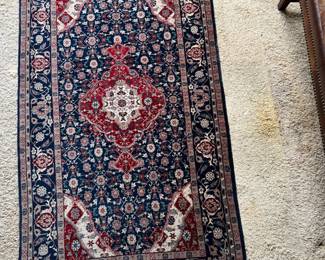 Vintage Hand-tied Oriental Silk Rug