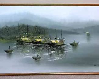 Oriental Oil Ship Painting By K.F Chow