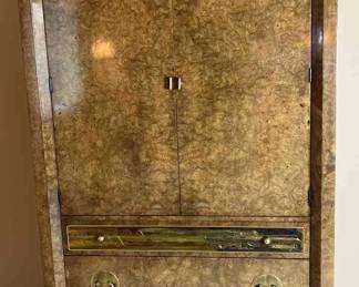 Burl Wood Dresser Cabinet 
