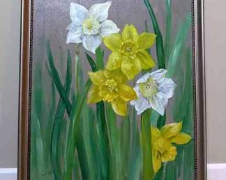 Original Daffodil Canvas Painting