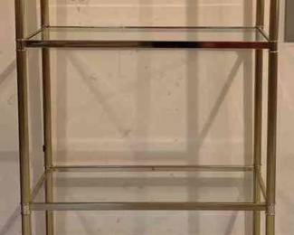Brass Glass Shelving Unit