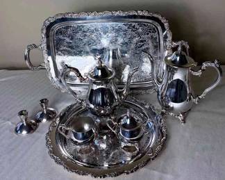 Collection Of Onieda Siler Plated Serving Pieces