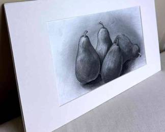 Original Charcoal Pears By Lori Katz